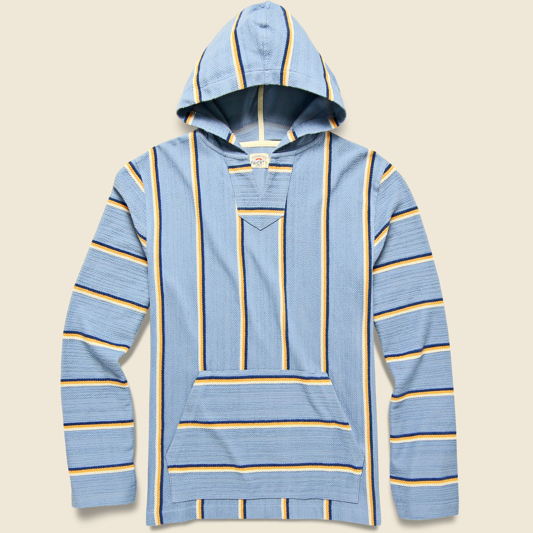 
                          Biarritz Hoodie - Faded Denim Stripe - Faherty - STAG Provisions - Tops - Fleece / Sweatshirt
                        