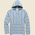 Biarritz Hoodie - Faded Denim Stripe - Faherty - STAG Provisions - Tops - Fleece / Sweatshirt