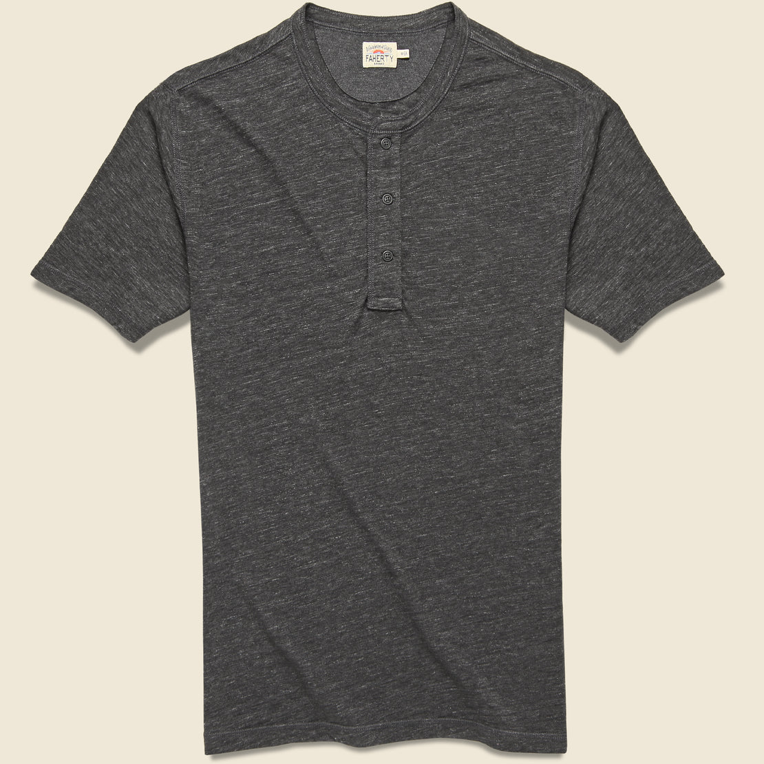 Faherty Heather Henley - Washed Black