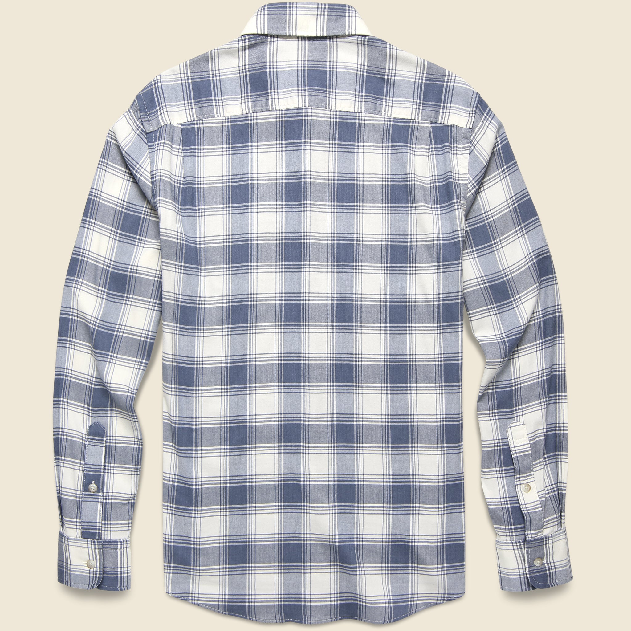 Lightweight Movement Flannel - Navy Cream Shadow Plaid - Faherty - STAG Provisions - Tops - L/S Woven - Plaid
