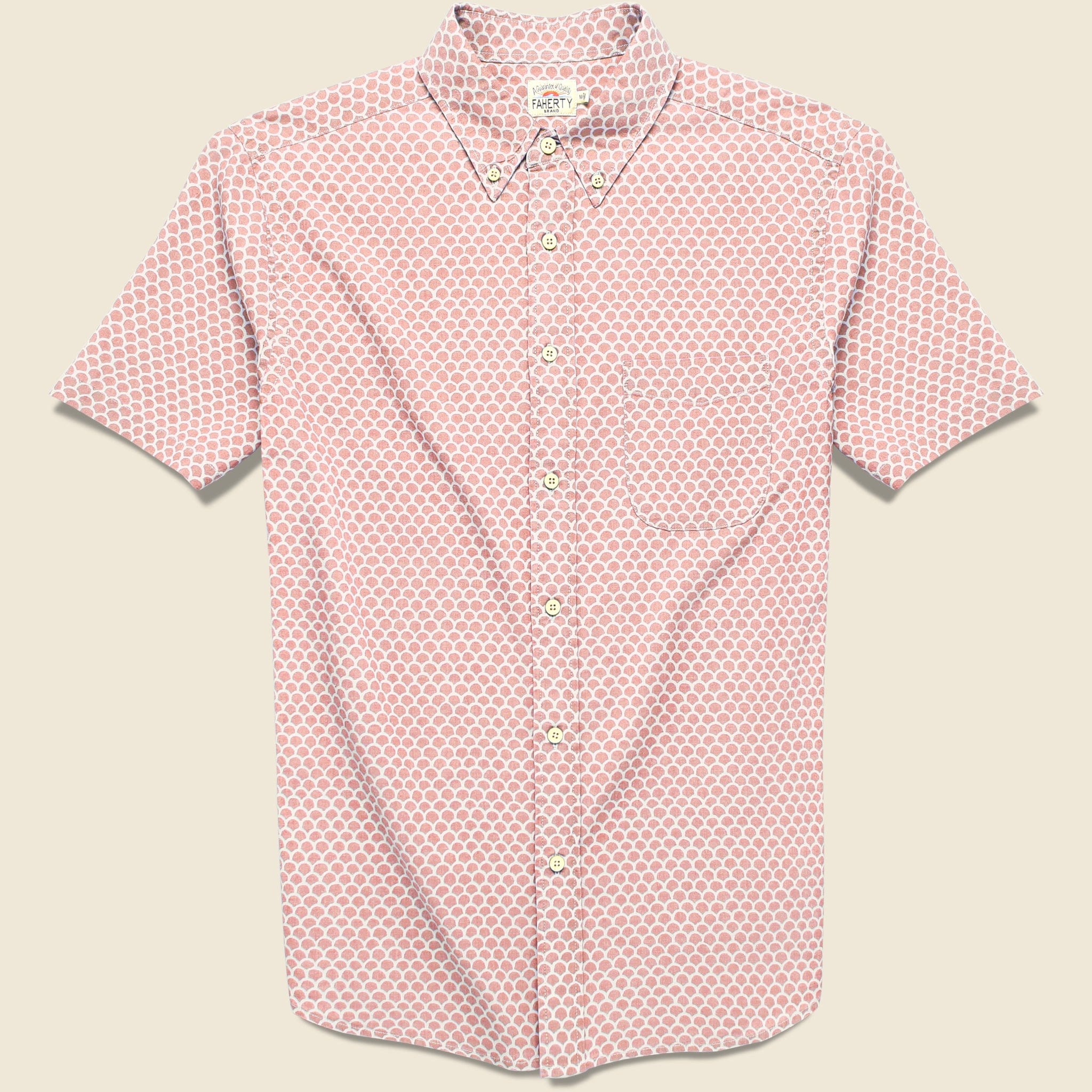 Stretch Playa Shirt - Rose Fish Scale - Faherty - STAG Provisions - Tops - S/S Woven - Other Pattern