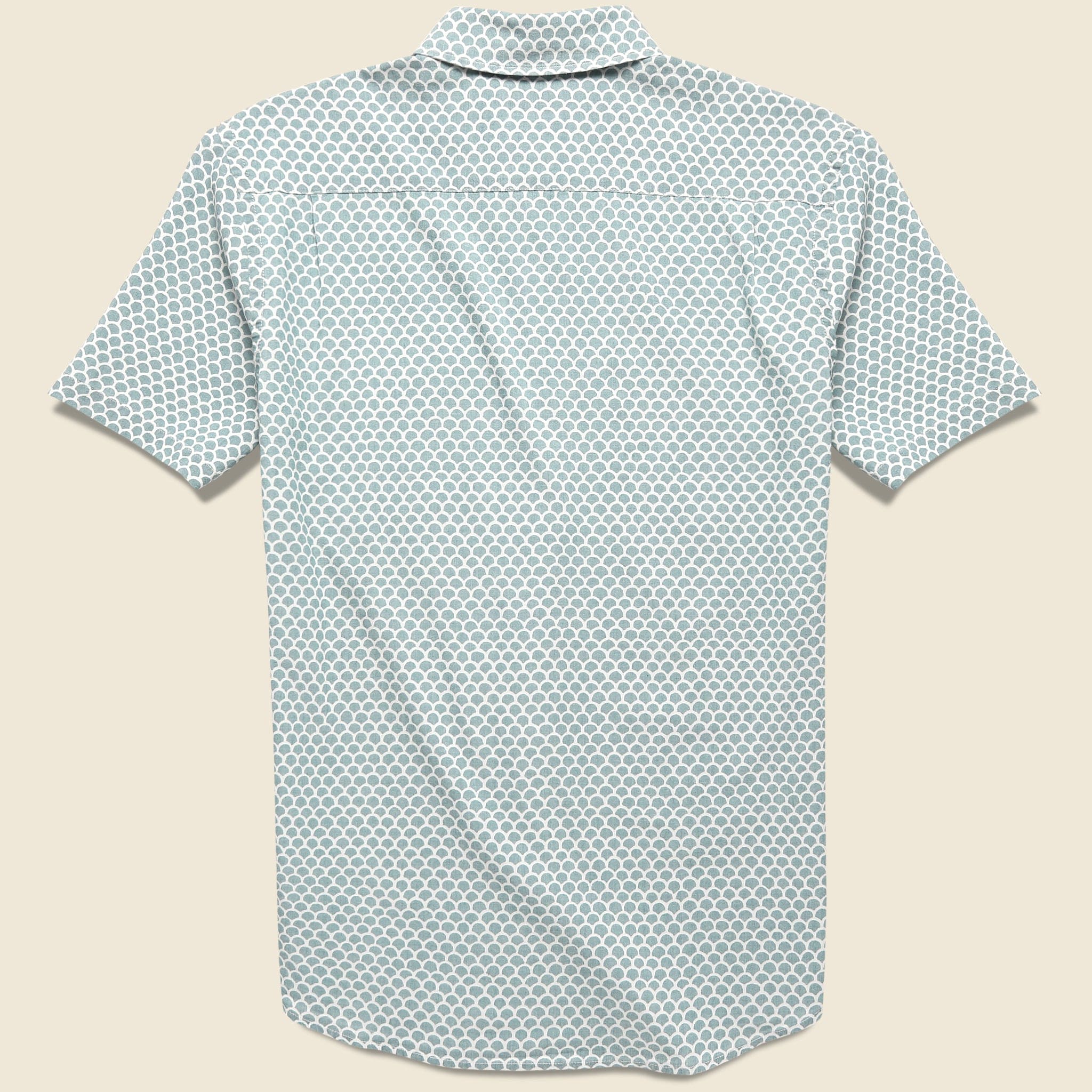 Stretch Playa Shirt - Jade Fish Scale - Faherty - STAG Provisions - Tops - S/S Woven - Other Pattern