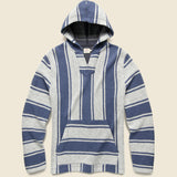 Cascade Hoodie - Cream with Blue Stripe - Faherty - STAG Provisions - Tops - Fleece / Sweatshirt