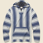 Cascade Hoodie - Cream with Blue Stripe - Faherty - STAG Provisions - Tops - Fleece / Sweatshirt