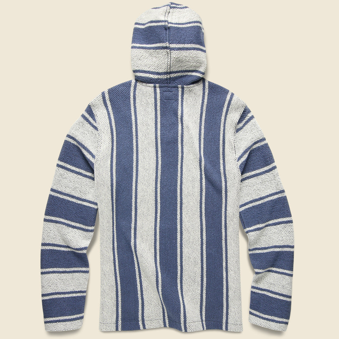 Cascade Hoodie - Cream with Blue Stripe - Faherty - STAG Provisions - Tops - Fleece / Sweatshirt