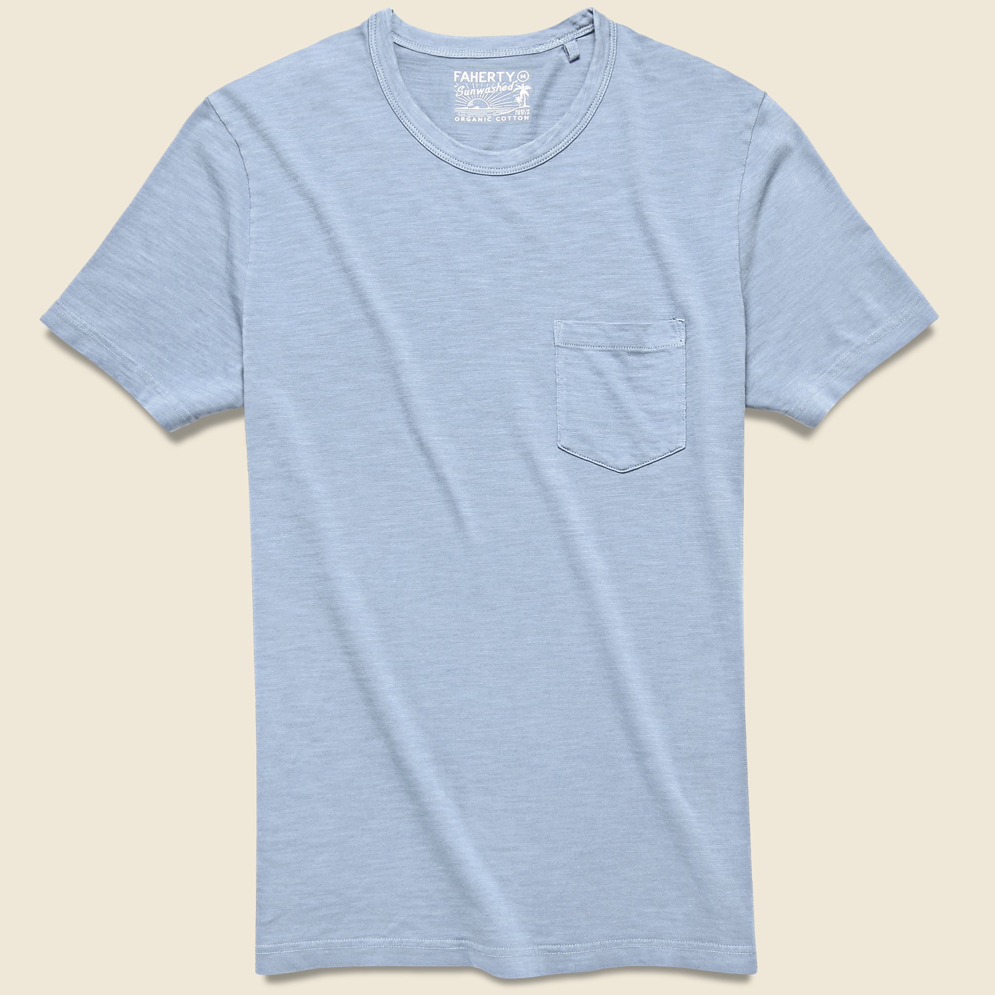 Garment Dyed Pocket Tee - Mariner Blue - Faherty - STAG Provisions - Tops - S/S Tee