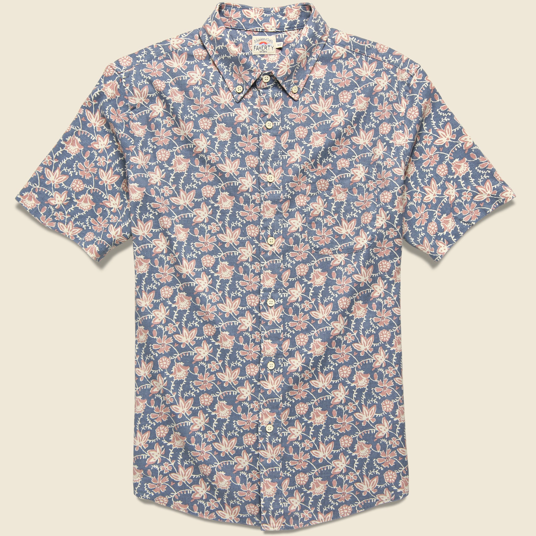 Breeze Shirt - Faded Floral Batik - Faherty - STAG Provisions - Tops - S/S Woven - Floral