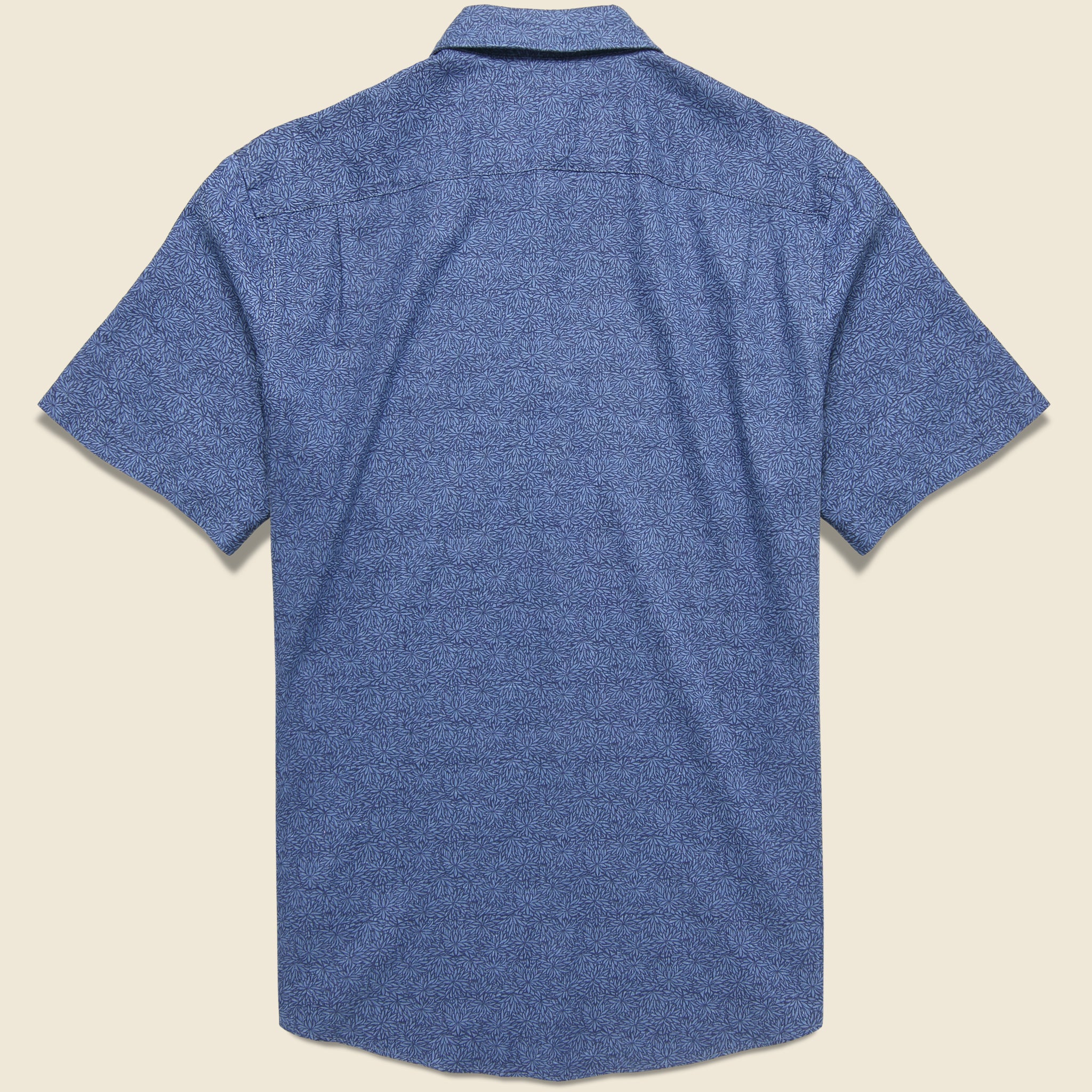 Breeze Shirt - Horizon Blues Frond Print - Faherty - STAG Provisions - Tops - S/S Woven - Other Pattern