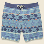 Good Feather 7-inch Boardshort - Six Rivers Turquoise - Faherty - STAG Provisions - Shorts - Swim