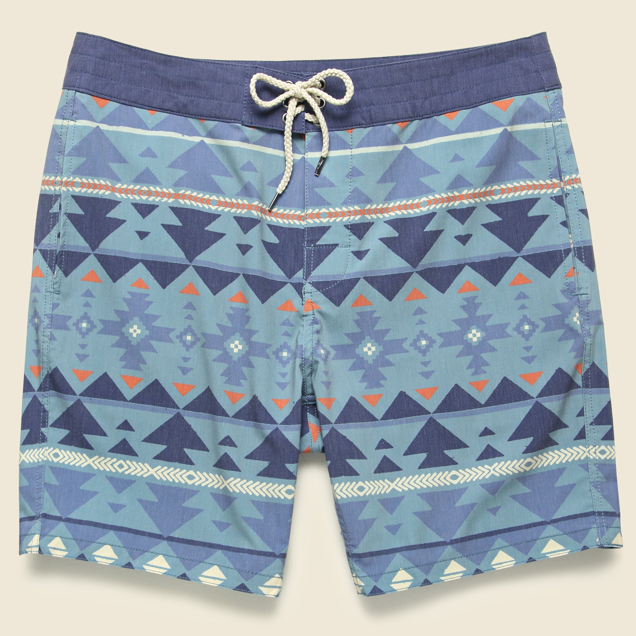 Good Feather 7-inch Boardshort - Six Rivers Turquoise - Faherty - STAG Provisions - Shorts - Swim