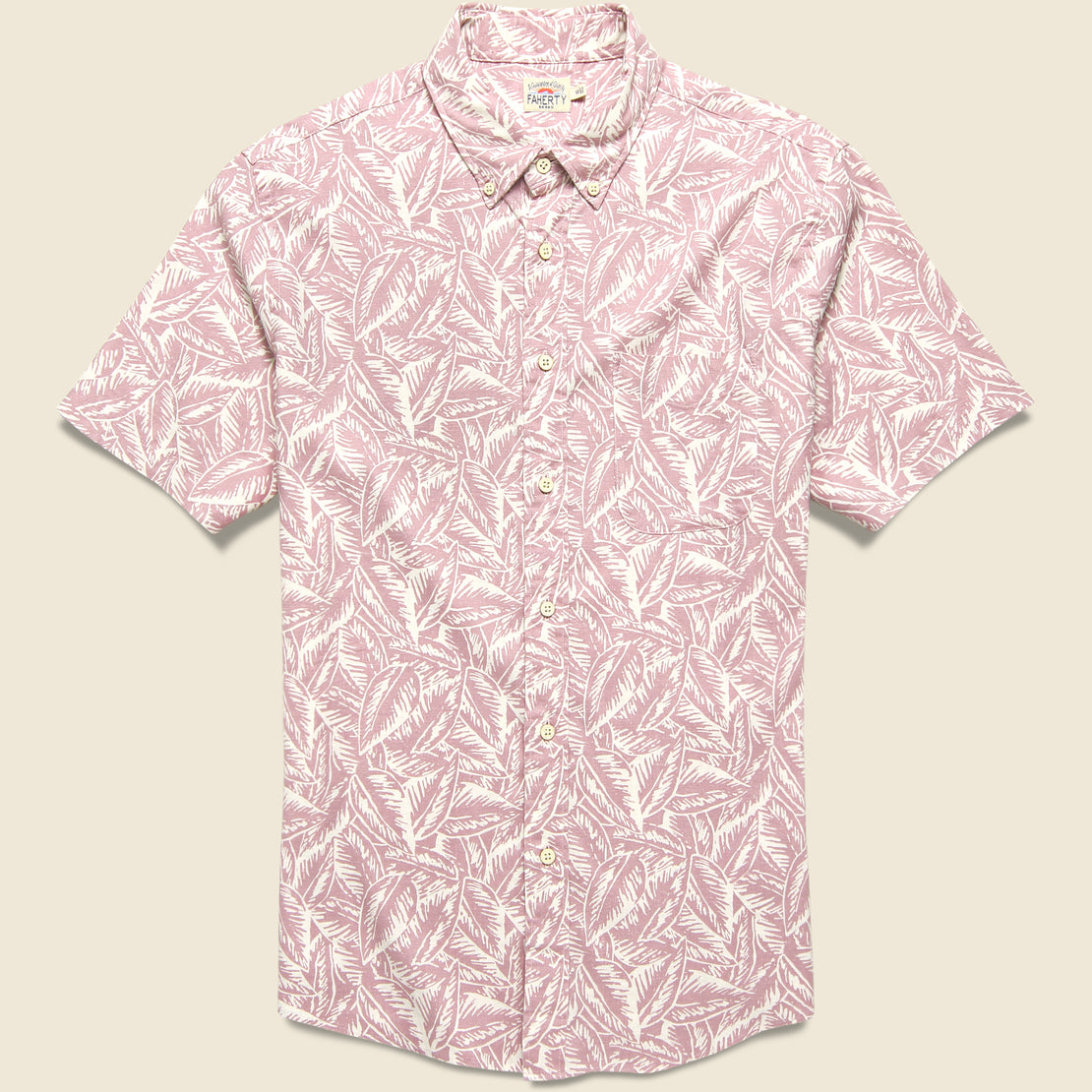 Faherty Breeze Shirt - Quartz Leaf Print