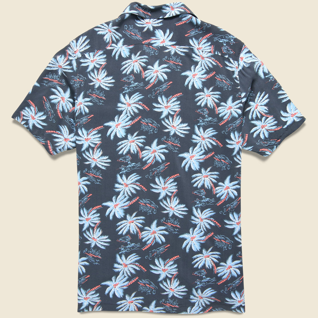 Kona Camp Shirt - Midnight Palm Hawaiian - Faherty - STAG Provisions - Tops - S/S Woven - Floral