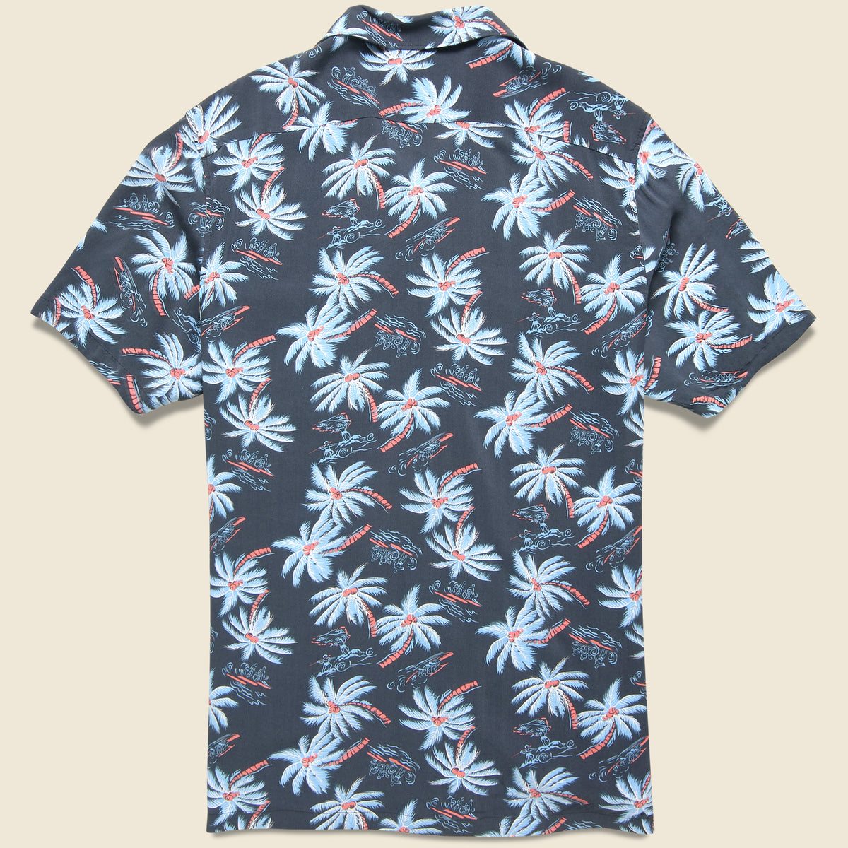 Kona Camp Shirt - Midnight Palm Hawaiian