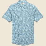 Breeze Shirt - Teal Waters Hilo - Faherty - STAG Provisions - Tops - S/S Woven - Other Pattern