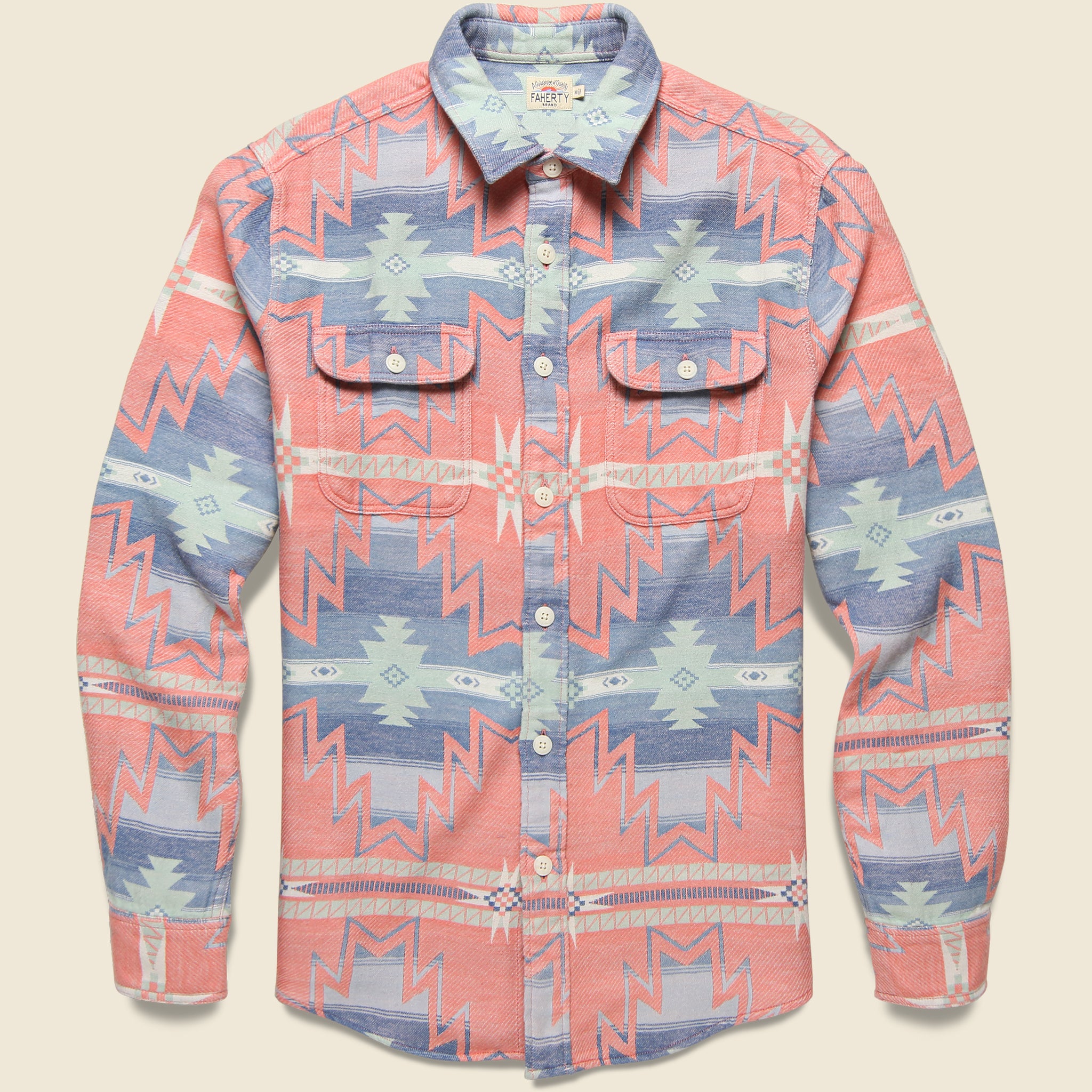 Good Feather Canyon Overshirt - Morning Star Sun - Faherty - STAG Provisions - Tops - L/S Woven - Other Pattern