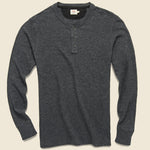 Slub Cotton Henley - Black Heather - Faherty - STAG Provisions - Tops - L/S Knit