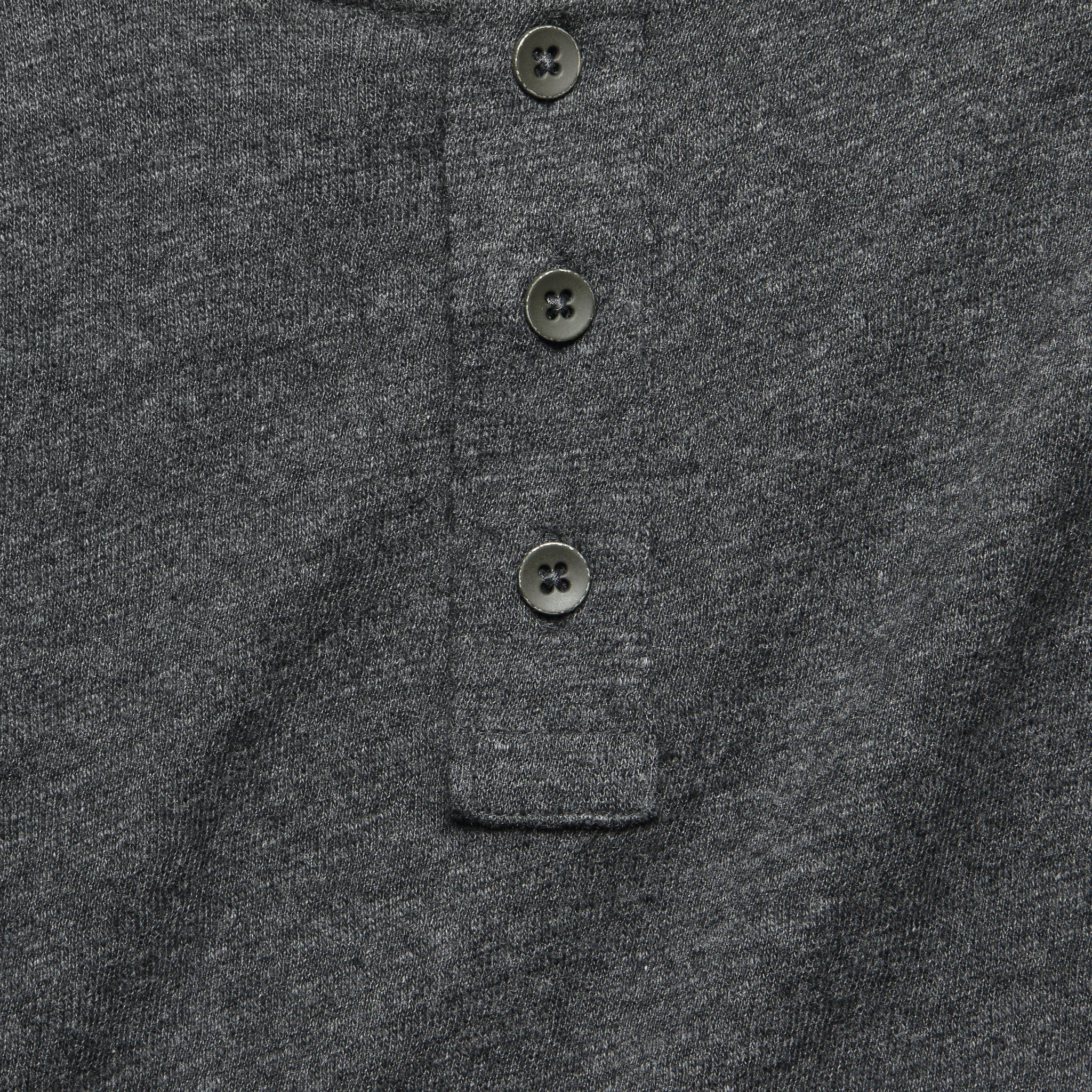 
                          Slub Cotton Henley - Black Heather - Faherty - STAG Provisions - Tops - L/S Knit
                        