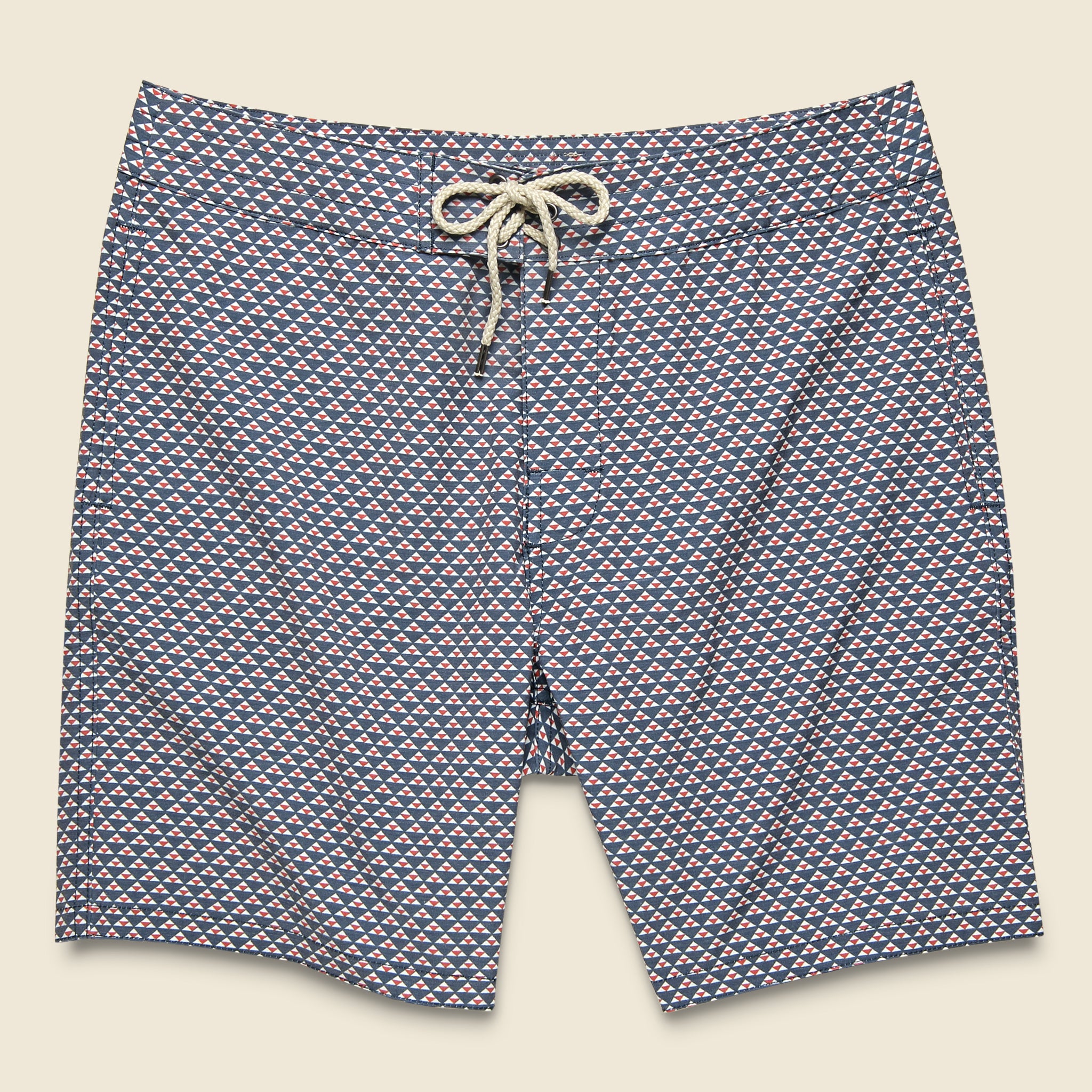 Classic 7" Boardshort - Geo Pyramid Indigo - Faherty - STAG Provisions - Shorts - Swim