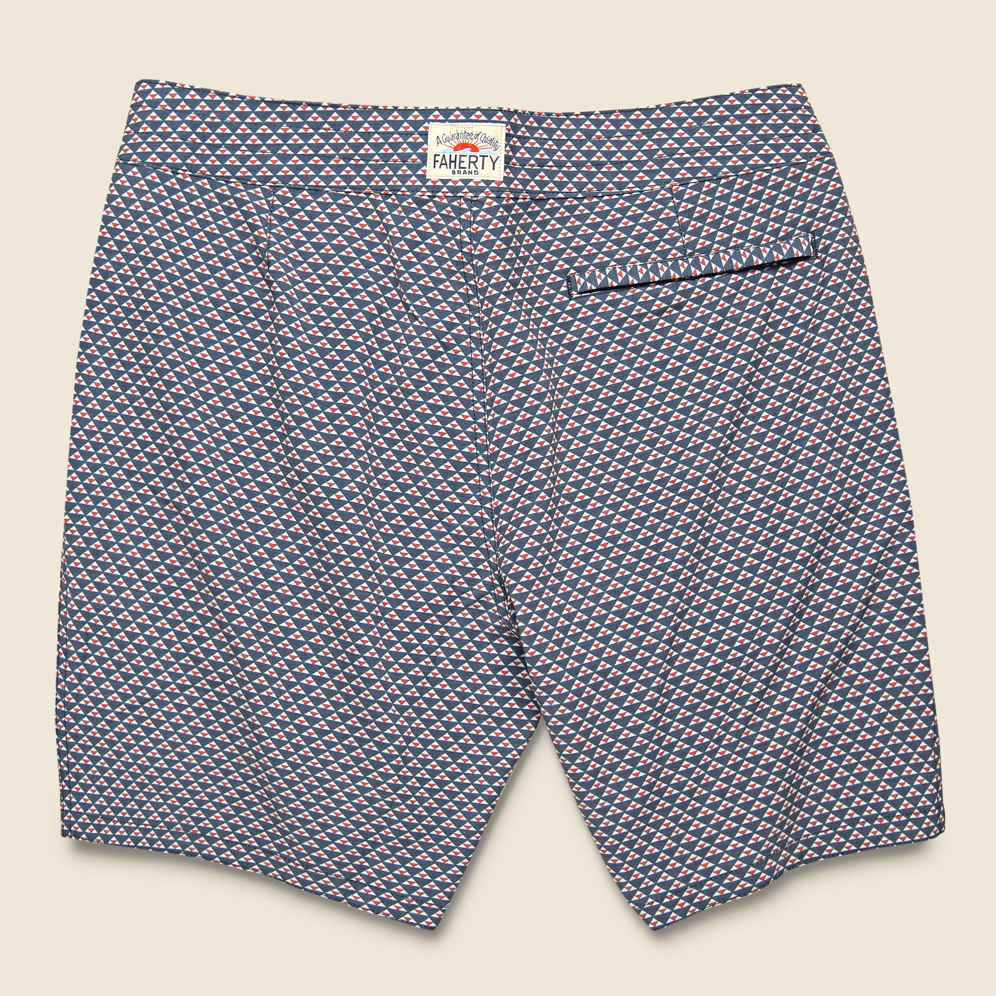 
                          Classic 7&quot; Boardshort - Geo Pyramid Indigo - Faherty - STAG Provisions - Shorts - Swim
                        