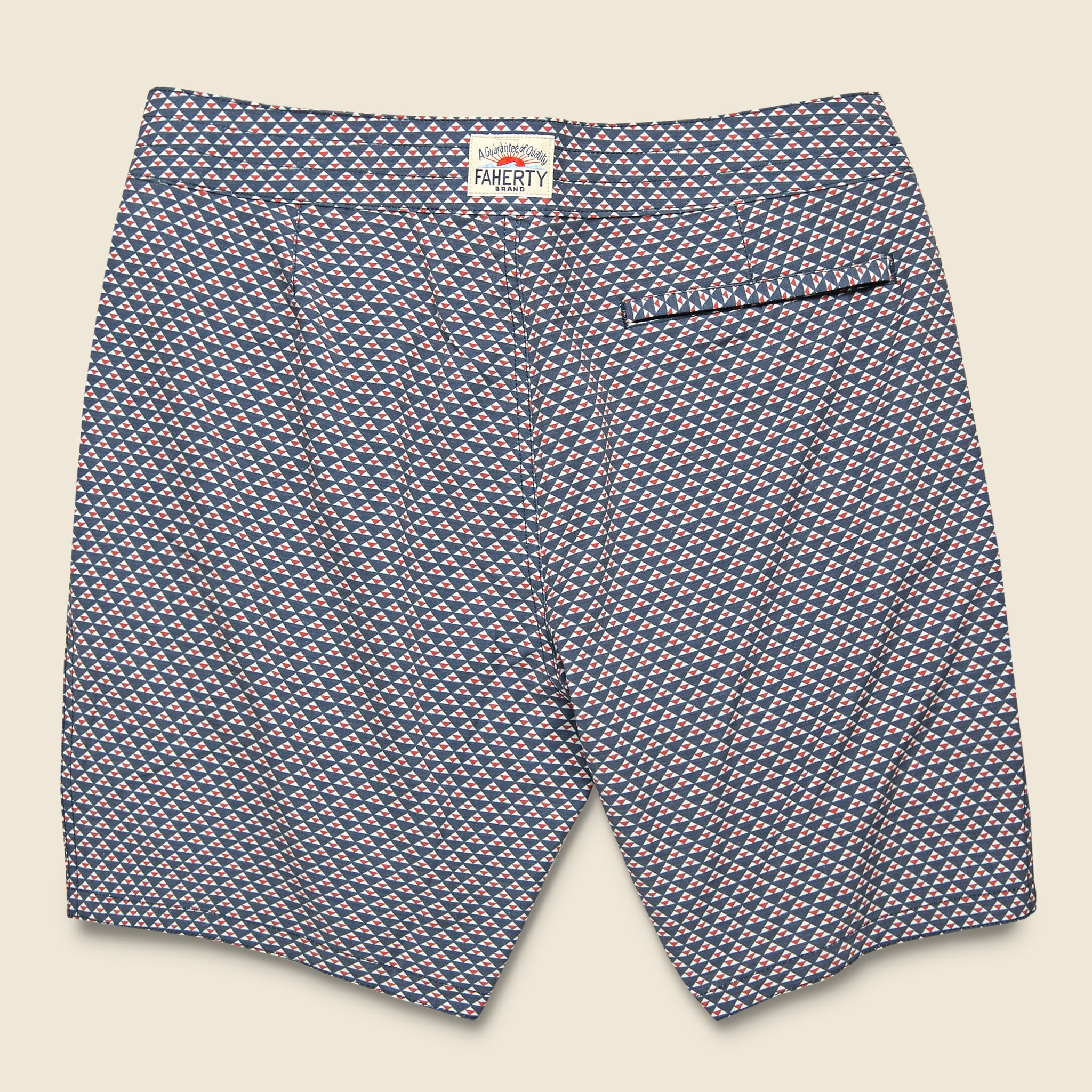 Classic 7" Boardshort - Geo Pyramid Indigo - Faherty - STAG Provisions - Shorts - Swim