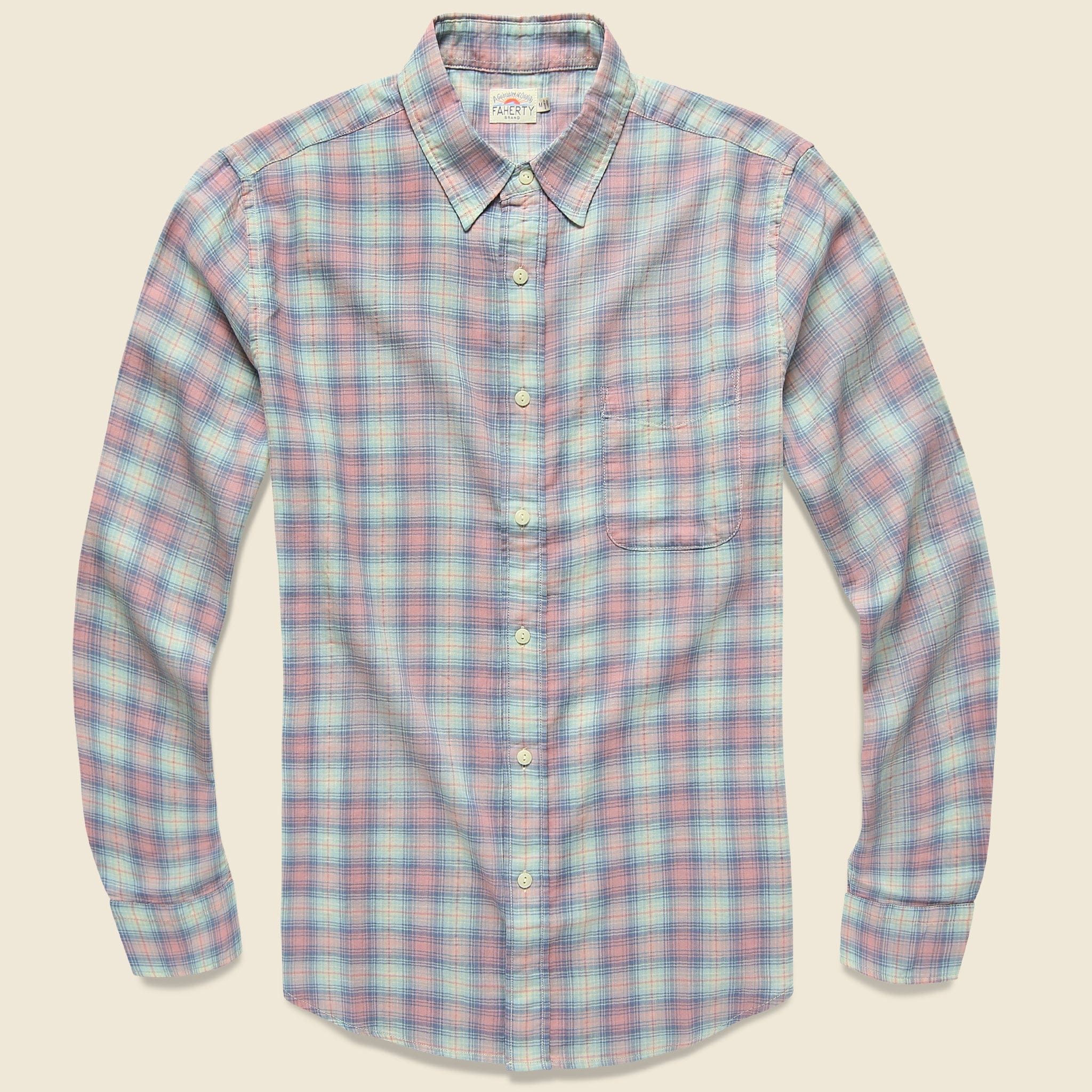 Ventura Shirt - Pink Multi Plaid - Faherty - STAG Provisions - Tops - L/S Woven - Plaid