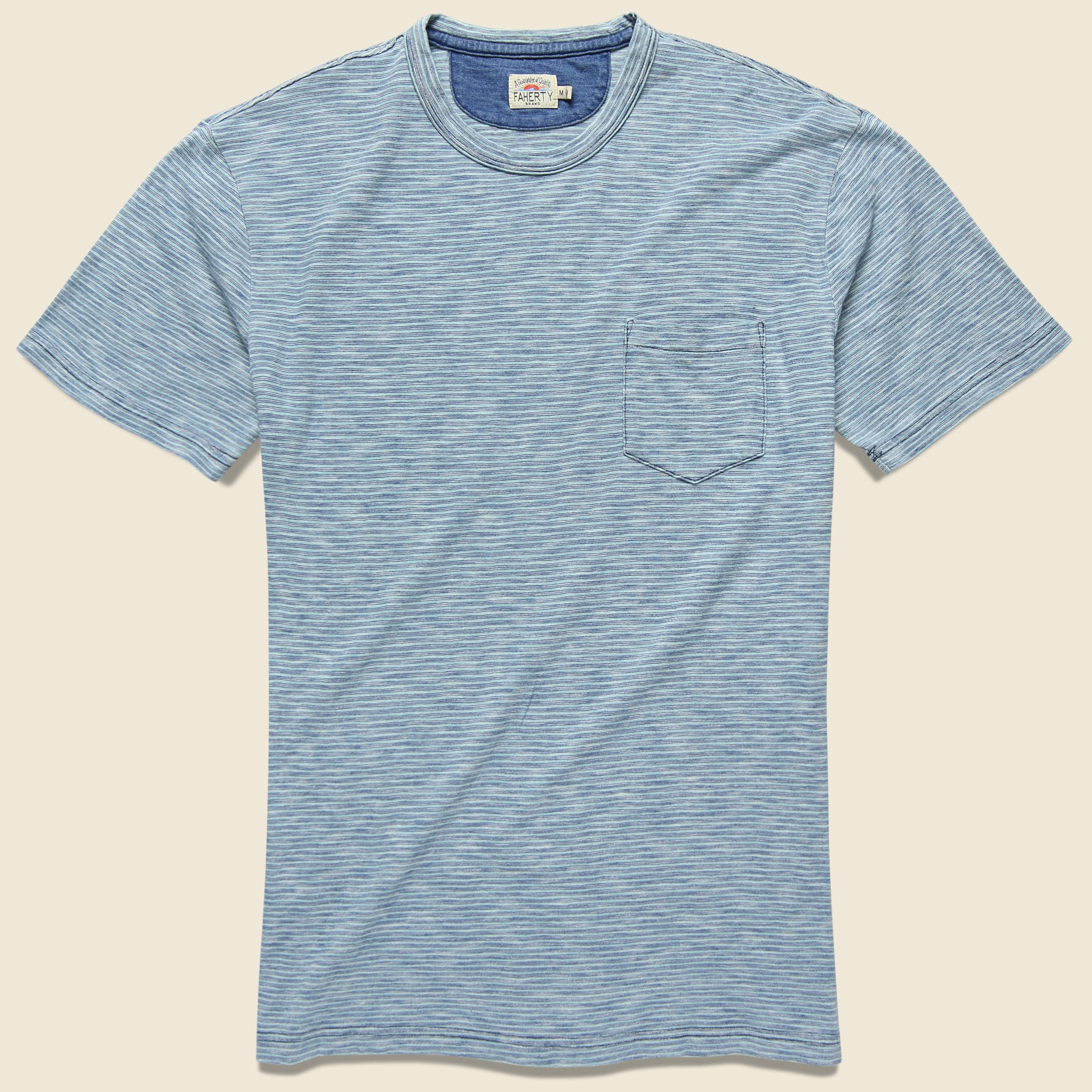 Indigo Pocket Tee - Tidal - Faherty - STAG Provisions - Tops - S/S Tee