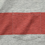 Surf Stripe Pocket Tee - Heather Grey Stripe - Faherty - STAG Provisions - Tops - S/S Tee