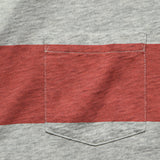 Surf Stripe Pocket Tee - Heather Grey Stripe - Faherty - STAG Provisions - Tops - S/S Tee