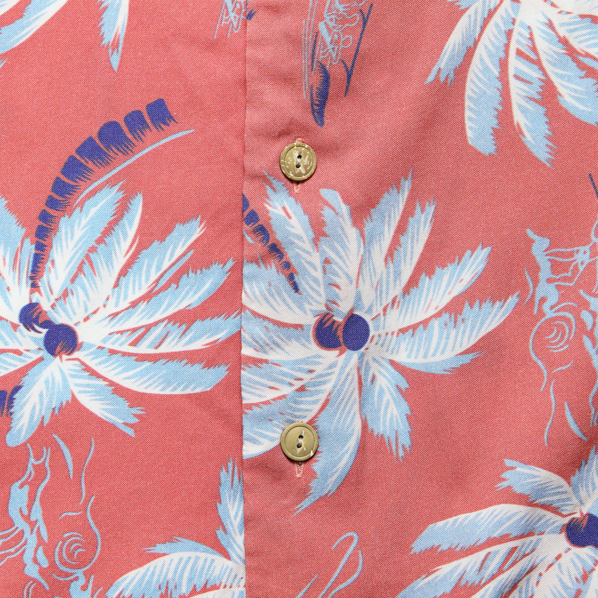 Rayon Hawaiian Shirt - Red Palm - Faherty - STAG Provisions - Tops - S/S Woven - Other Pattern