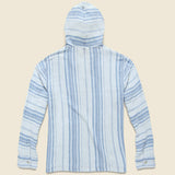 Doublecloth Baja Poncho - Light Indigo Serape - Faherty - STAG Provisions - Tops - Fleece / Sweatshirt