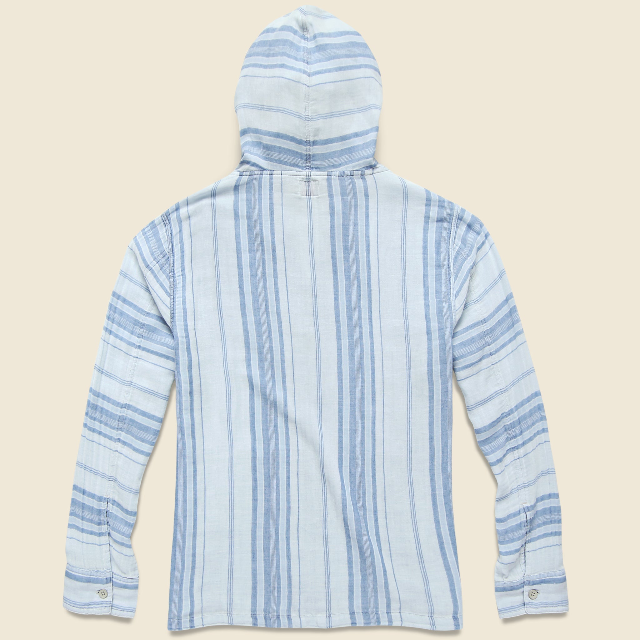 Doublecloth Baja Poncho - Light Indigo Serape - Faherty - STAG Provisions - Tops - Fleece / Sweatshirt