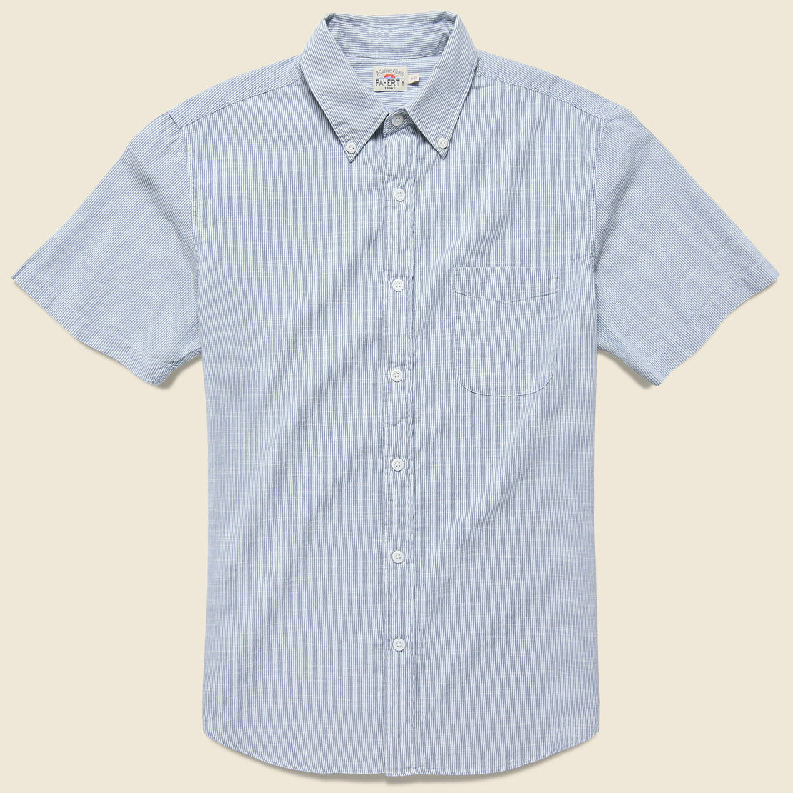 Faherty Pacific Shirt - Summer White Stripe