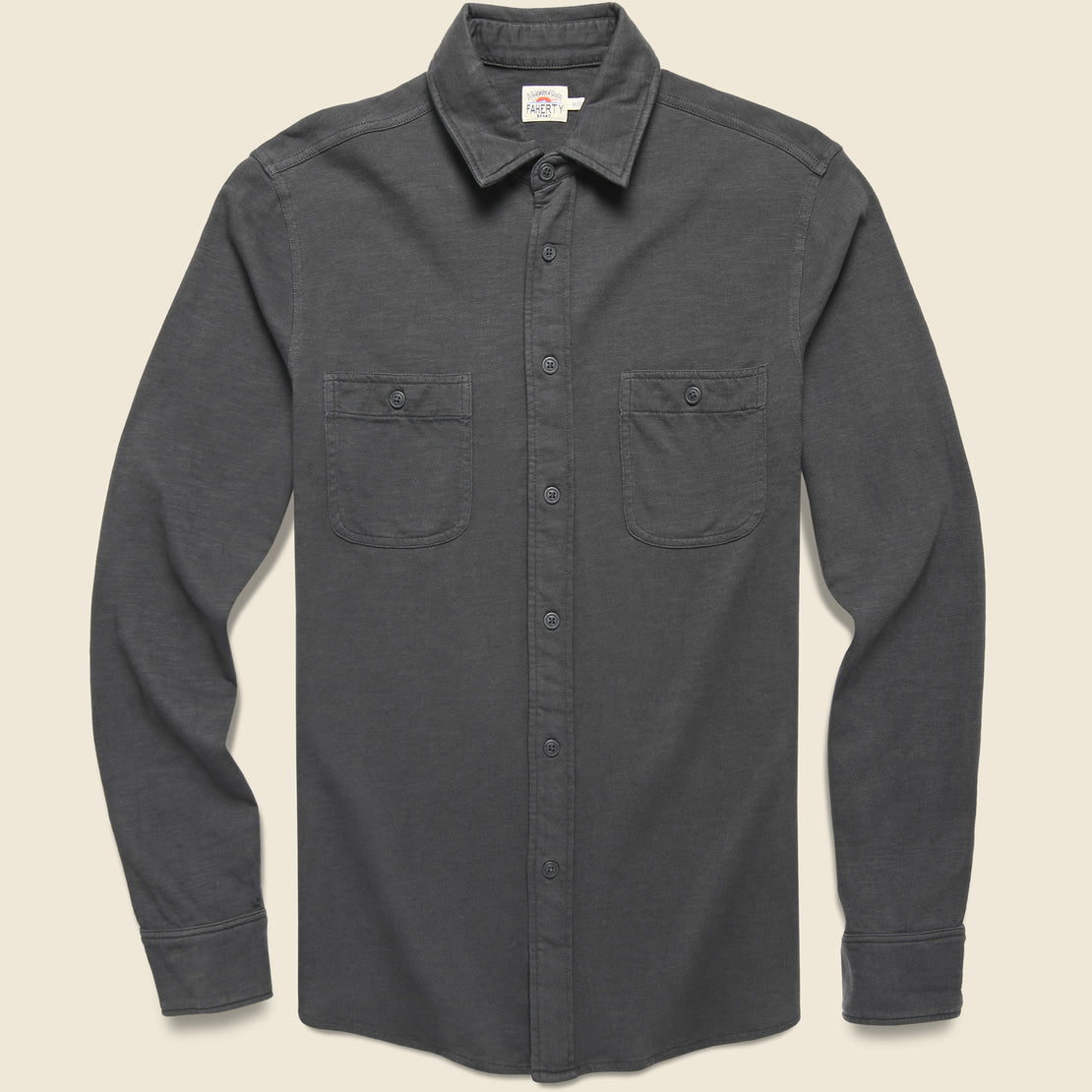 Faherty Knit Seasons Shirt - Washed Black