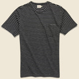 Indigo Pocket Tee - Black/White - Faherty - STAG Provisions - Tops - S/S Tee