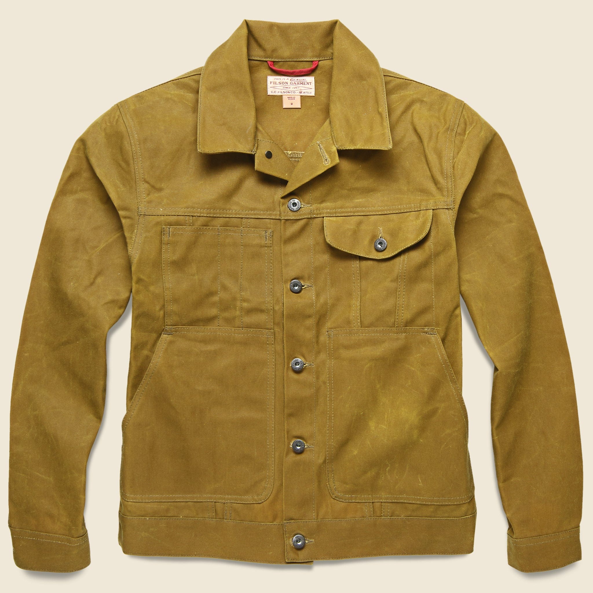 Waxed Short Cruiser Jacket - Tan - Filson - STAG Provisions - Outerwear - Coat / Jacket