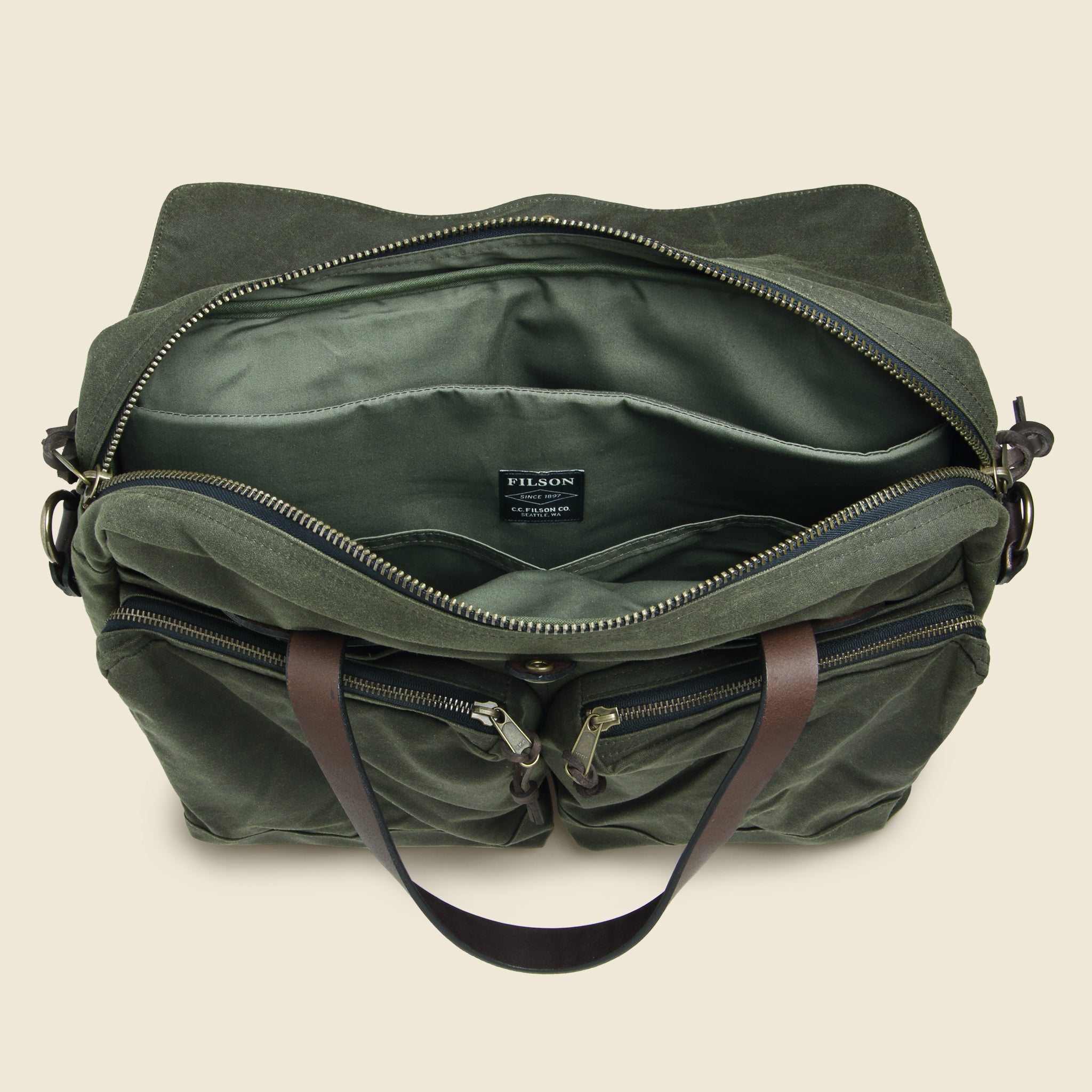 
                          24 Hour Tin Briefcase - Otter Green - Filson - STAG Provisions - Accessories - Bags / Luggage
                        