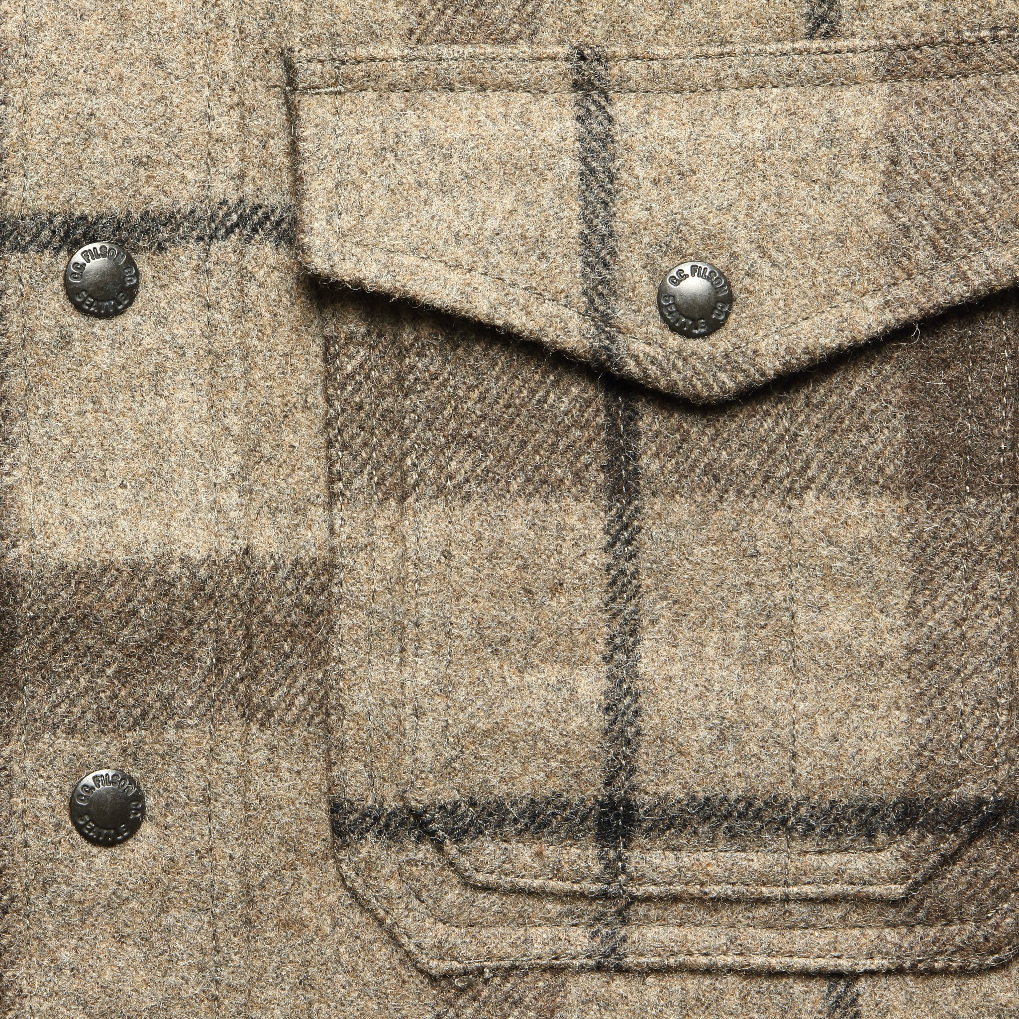 Mackinaw Jac Shirt - Taupe/Brown/Black - Filson - STAG Provisions - Outerwear - Shirt Jacket