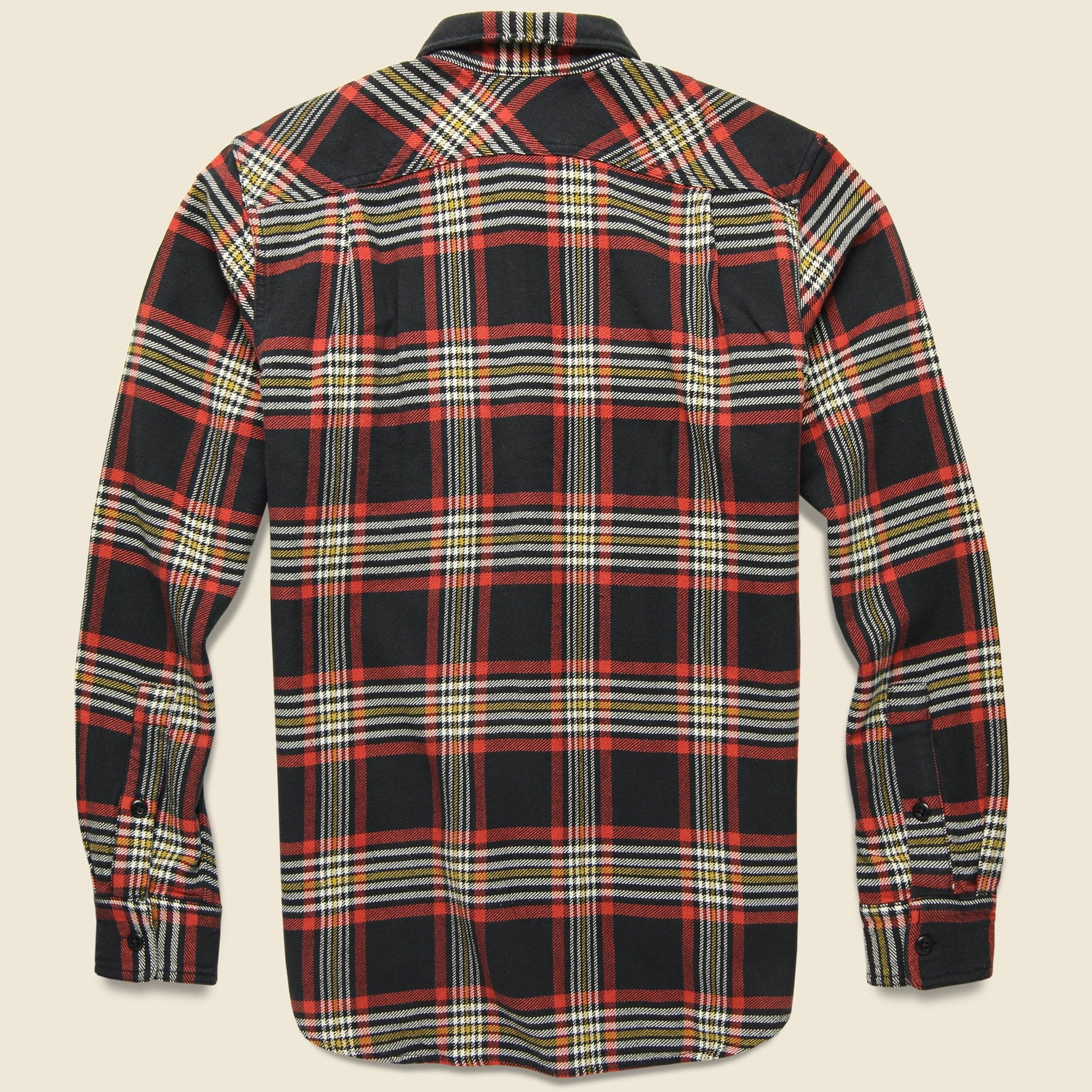 Vintage Flannel Workshirt - Black/Red/Gold Vintage Flannel Workshirt - Black/Red/Gold