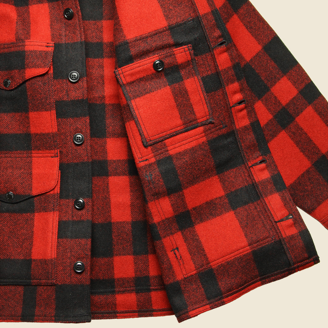 Mackinaw Wool Cruiser Jacket - Red/Black - Filson - STAG Provisions - Outerwear - Coat / Jacket