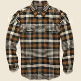 Vintage Flannel Workshirt - Black/Brown - Filson - STAG Provisions - Tops - L/S Woven - Plaid