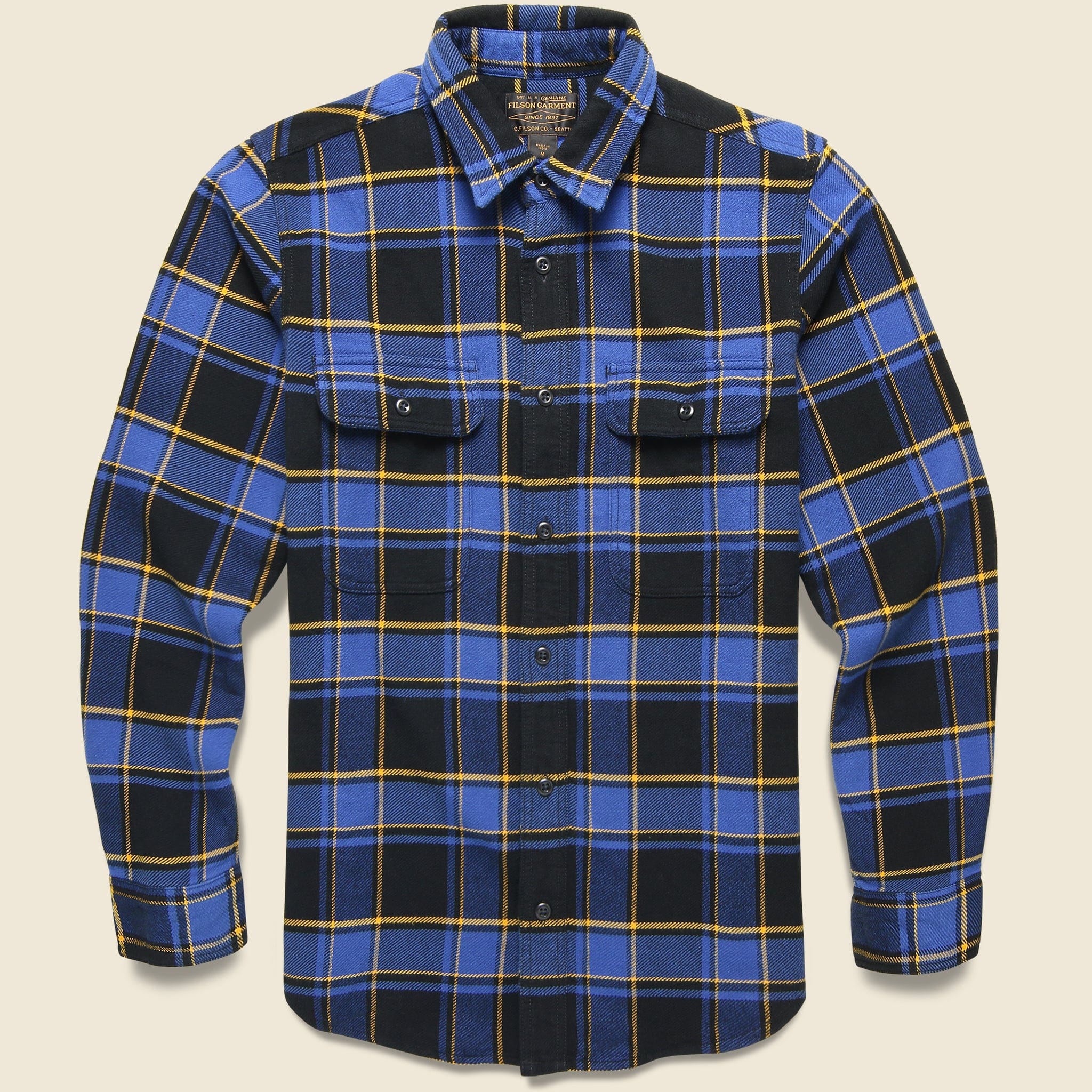 Vintage Flannel Workshirt - Cobalt/Black - Filson - STAG Provisions - Tops - L/S Woven - Plaid