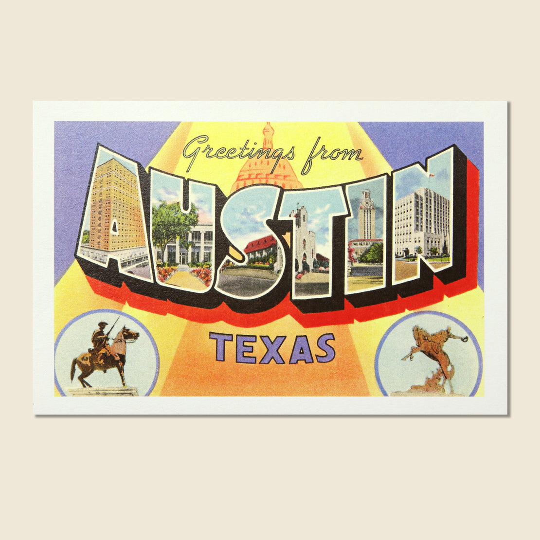Paper Goods Greetings from Austin Postcard