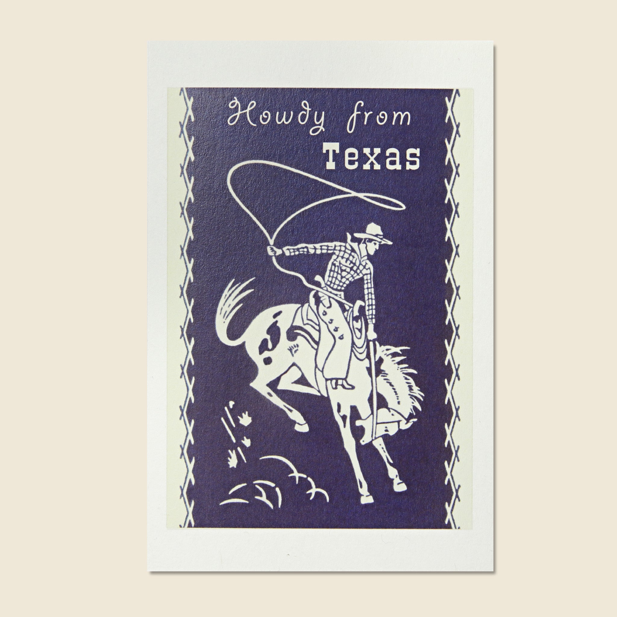 Howdy Texas Cowboy Postcard