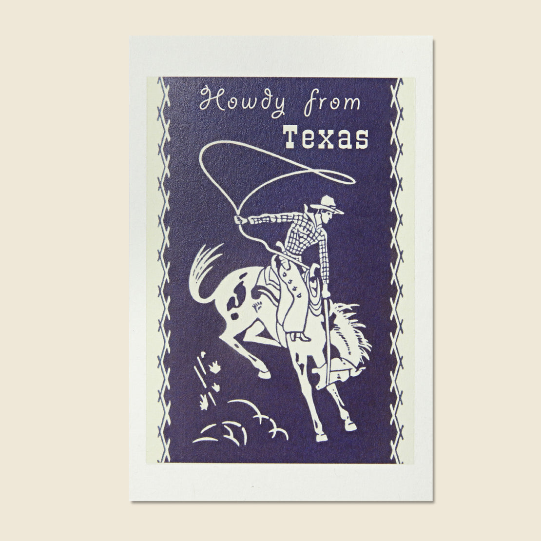 Paper Goods Howdy Texas Cowboy Postcard