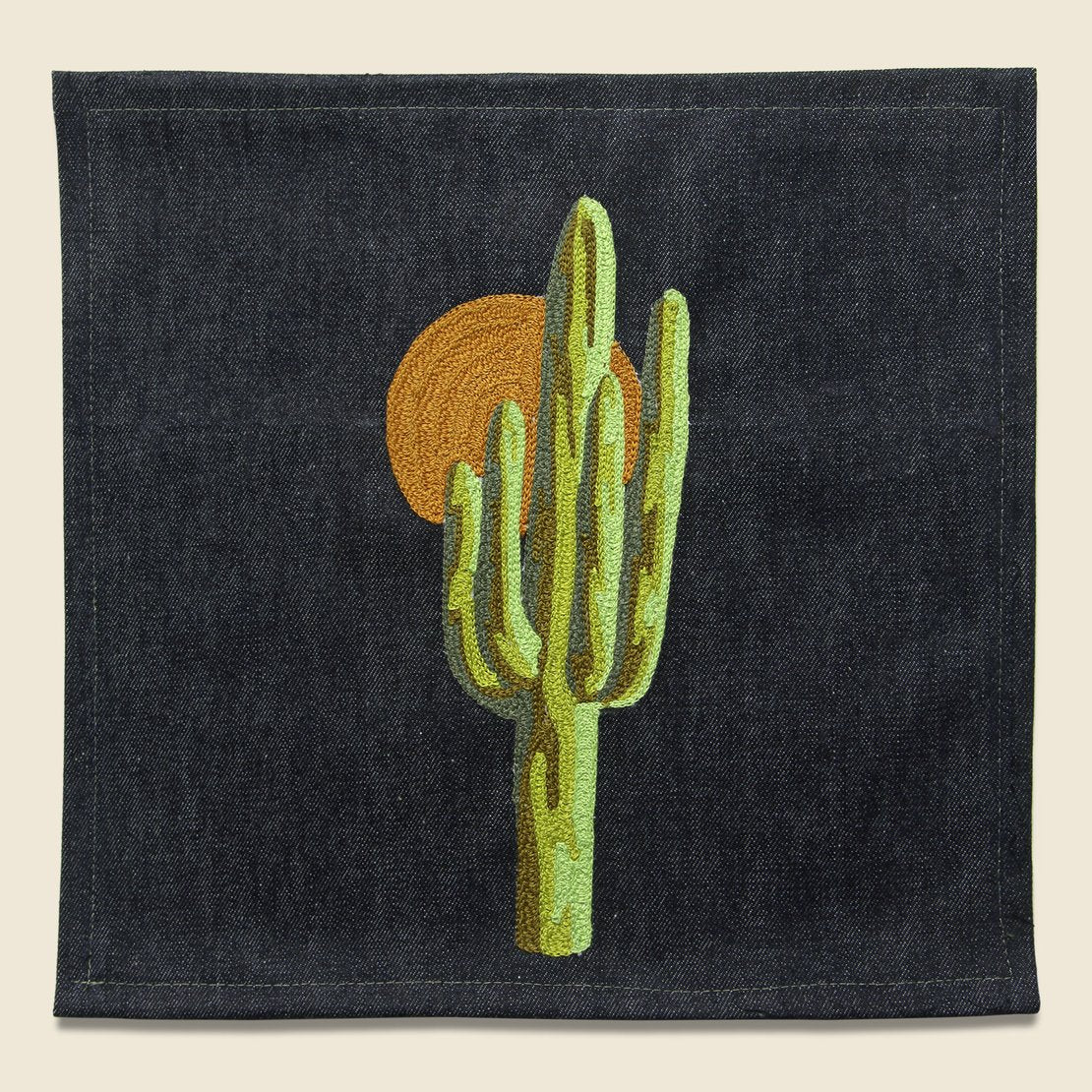 Fort Lonesome Large Direct Stitch Embroidery - Sunset Saguaro Cactus