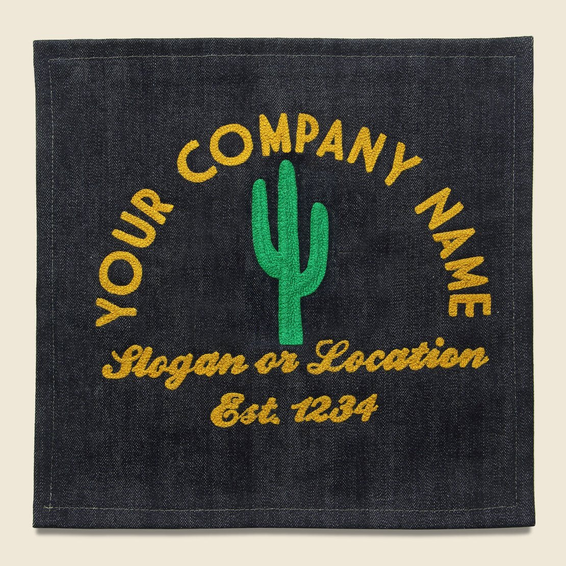 Fort Lonesome Custom Direct Stitch Embroidery - Saguaro Cactus