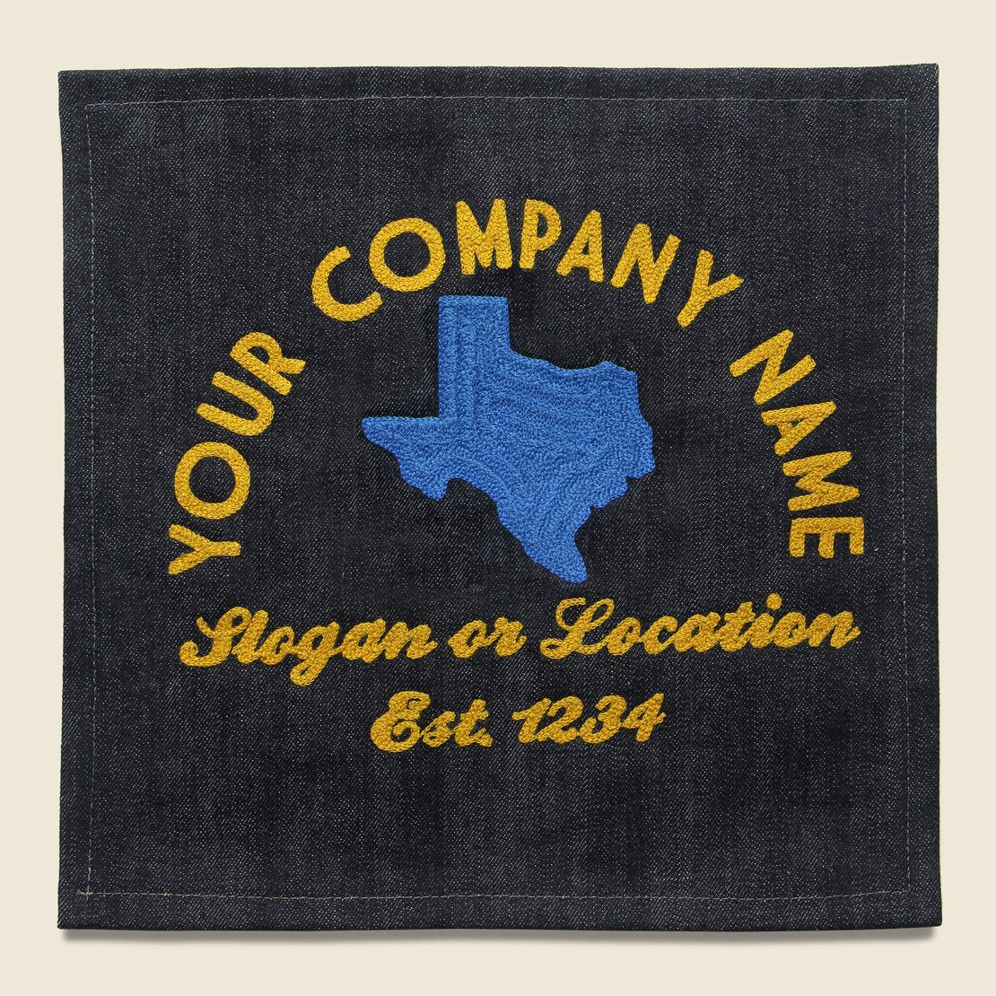 Fort Lonesome Custom Direct Stitch Embroidery - State of Texas