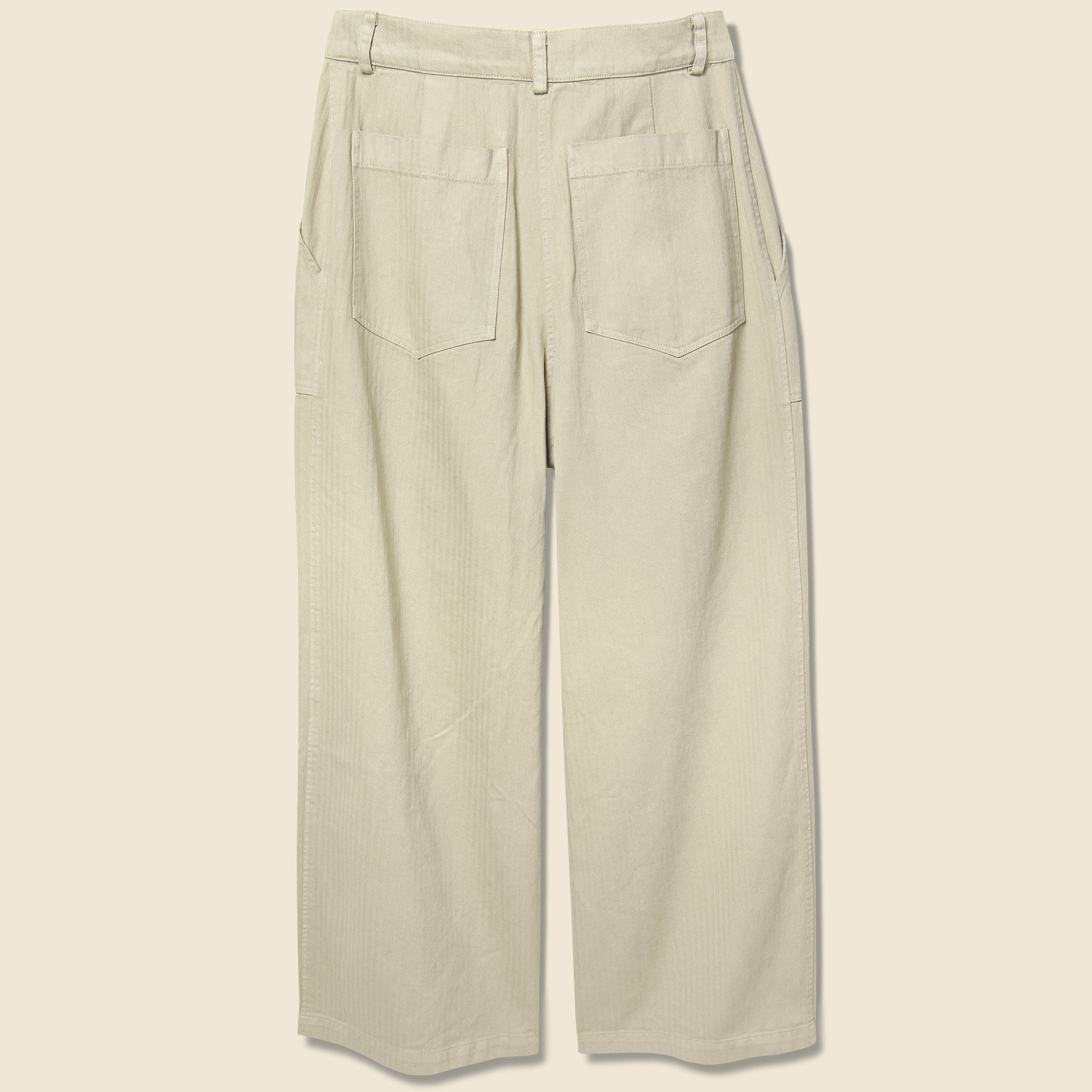 
                          Cargo Trouser - Khaki Herringbone - First Rite - STAG Provisions - W - Pants - Twill
                        