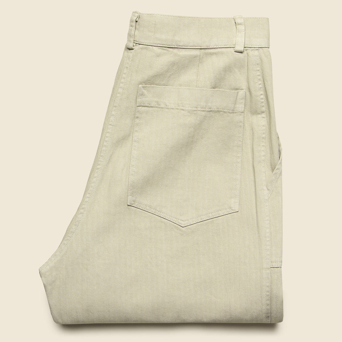Cargo Trouser - Khaki Herringbone - First Rite - STAG Provisions - W - Pants - Twill