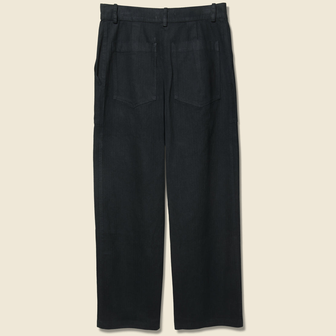Cargo Trouser - Black Herringbone - First Rite - STAG Provisions - W - Pants - Twill